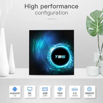 T95 Android 10.0 TV Box Ultra HD 6K Smart 