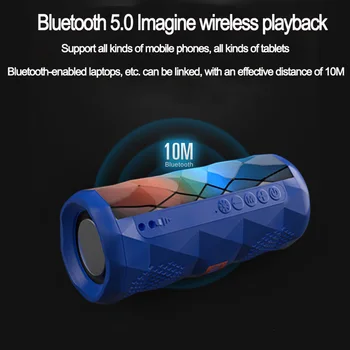 Portable bluetooth speaker tg167 bass spalva cool daugiakampiai dizaino, vandeniui belaidis garsiakalbis, aukštos raiškos triukšmo mažinimas,