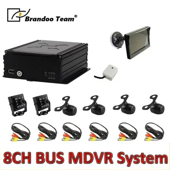 6pcs kamera MDVR rinkinys ,8channel HDD 960 H car DVR rinkiniai autobusų ,nemokamas pristatymas