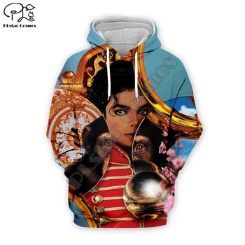 PLstar Kosmosas PopStar Karalius Dainininkas Michael Jackson Hiphop Streetwear Puloveris Unisex 3DPrint Užtrauktuką/Hoodies/Palaidinukė/Striukė s-3