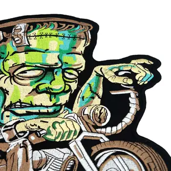 ŽALIA dideli motociklai geležies pagrindo Išsiuvinėti Siuvimo Etiketės punk dviratininkas Pleistrai Drabužių, Lipdukų Drabužių Priedai Ženklelis