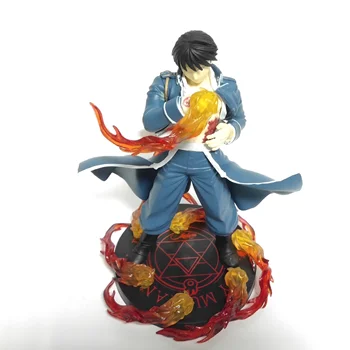 Fullmetal Alchemist PVC Veiksmų Skaičius, Roy Mustang Gaisro Poveikį, Fullmetal Alchemist Anime Roy Statulėlės Diorama Modelis Žaislas