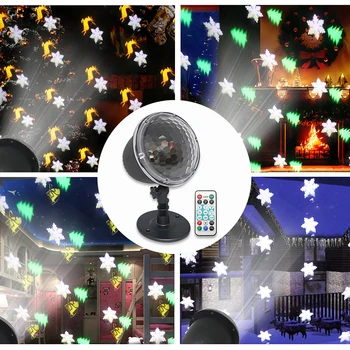 Lauko Led Kalėdų Šviesos Projekcija Šviesos Elnias Snaigės Varpai Kalėdų Eglutė Ekranas Projektoriaus Lempa Vandeniui Sodo