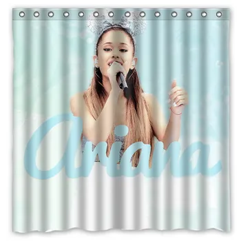 Aukštos Kokybės 180*180cm Ariana Grande Modernaus Stiliaus, atsparus Vandeniui Audinys Vonios kambarys Dušo Užuolaidos Su Kabliukais Nemokamas Pristatymas
