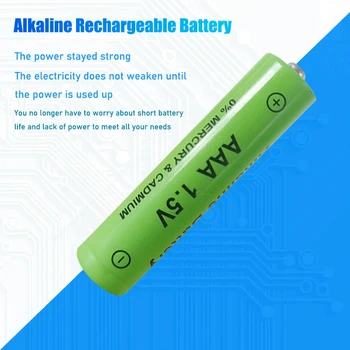 AAA 1,5 V Šarminės daugkartinio Įkrovimo baterija 2100mah + super greitai, 4 cheenl AA/AAA kroviklis gali įkrauti šarminių baterijų