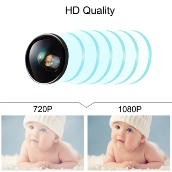 WiFi Kūdikio stebėjimo Kamera 1080P HD Vaizdo Kūdikis Miega Auklė Cam Dviejų krypčių Garso Naktinio Matymo Home Security Babyphone Fotoaparatas
