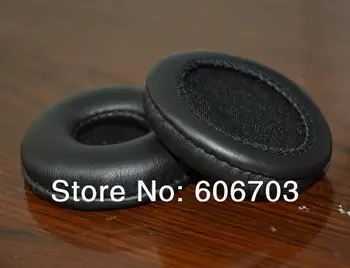 L juoda 50mm 5cm 50 mm apvalus ausies pagalvėlės ją gaubteliai pagalvėlė padengti pakeitimo mygtukai putos ausinės, laisvų rankų įranga ping