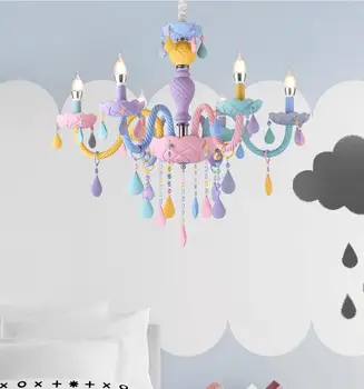Macaron saldus spalva žvakė pakabukas lempa, restoranas lempos miegamojo lempa, vaikų kambarys mergaitė princesė namų puošybai lempos, E14