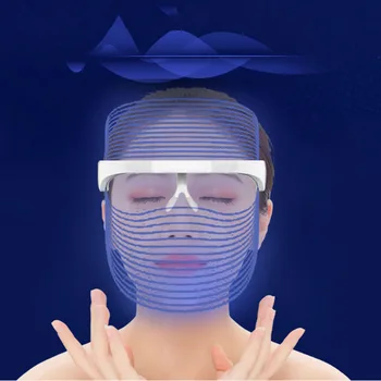 LED Šviesos Terapija Veido Kaukė Anti Acne Kovos Raukšlių Veido SPA Priemonės Gydymo, Grožio Prietaisas Veido Odos Priežiūros Priemonės