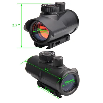 Medžioklės Red Dot Akyse 11 Šviesumo Reguliavimas Optinį Taikiklį taikymo Sritis tinka 11mm & 20mm Rail Mount Taktinis Riflescope RL5-0040