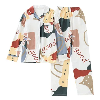 Pavasarį Pora Pižama Kimono Vasarą Medvilnės ilgomis rankovėmis Priežastinis Sleepwear Kostiumas Pižama Moterų Rudenį Plonas Vyrų Homewear Yukata