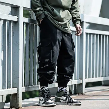 Streetwear Krovinių Pants Mens Plius Dydis Hip-Hop Pusėje Kišenėje Atsitiktinis Karšto Pardavimui Laisvi Juodas Sweatpant 2021 Naujų Karšto Pardavimo