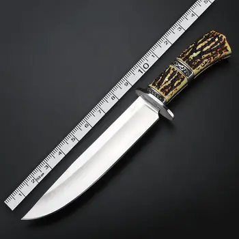 Fiksuotu peilis aukštos kokybės medžioklės peilis lauko trumpas peilis laukinių išgyvenimo tiesus peilis kempingas EDC peilis įrankis