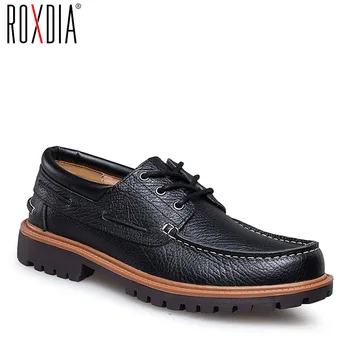 ROXDIA prekės natūralios odos vyrai laisvalaikio bateliai vandeniui mokasīni, suknelė, batai dirbti butas vyrų vairuotojo batų plius dydis 39-47 RXM059