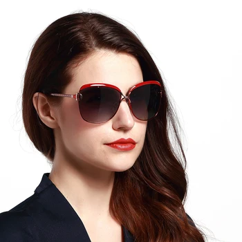 Prabangos Prekės ženklo Dizaineris HD Poliarizuoti Akiniai nuo saulės Moterų Ponios Mados UV400 Akiniai nuo saulės Vairuotojo Saulės Akiniai Moterų Akiniai Oculos