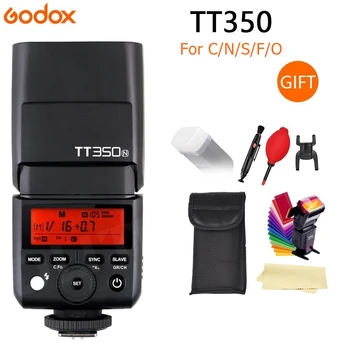 Godox Mini Speedlite TT350C TT350N TT350S TT350F TT350O Fotoaparato Blykstės TTL HSS GN36 Canon Nikon Sony Fuji 