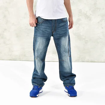 2020 M. Rudens Žiemos Prarasti Plius Dydis Baggy Jeans Hip-Hop Plati Koja Patogiai Parkour Streetwear Džinsinio Audinio Kelnės Ilgos Kelnės Vyras