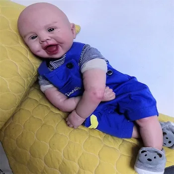 22 Colių Levi Tuščią Rinkinys Gyvas Naujagimis Mielas Šypsena Pouting Kūdikis Reborn Baby Doll Vinilo Unpainted Nebaigtų Lėlės 