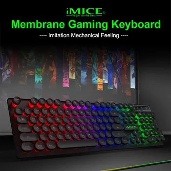 IMice AK-800 Žaidimas Apšvietimu Žaidimų Klaviatūra Su Apšvietimu RGB Gamer 