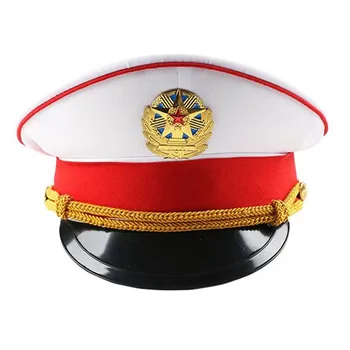 Britų Mados raudona Veiklos Bžūp žalia Karinės Skrybėlę pavasario armijos Skrybėlės balta Kapitonas Kepurės Suaugusiųjų cosplay didelis policijos bžūp