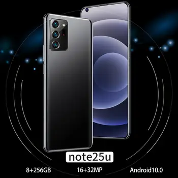 2020New 7.2 Colių Smartfon, Note25U Pasaulio Versija 8GB 256 GB 32MP Kamera 6800mAh 4 Android 9.1 mobilusis telefonas, Mobilusis Telefonas Atrakinta