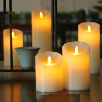 Flameless LED Elektroniniai Vestuvių Žvakės,Pagamintos Pagal Nekilnojamojo Vaškas Su šokančia Liepsna,Led Žvakės, Kalėdos/naujieji Metai Apdaila