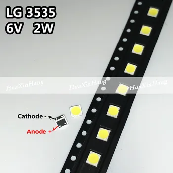 500pcs LCD TV remontas LG led TV foninio apšvietimo juostelės žibintai su šviesos diodų 3535 SMD LED karoliukai 6 V LG 2W NAUJAS