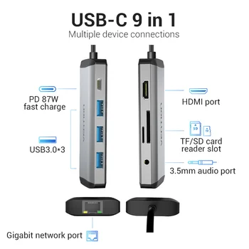 Paj USB C HUB C Tipo HDMI USB 3.0 HUB 