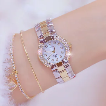Ponios Suknelė Žiūrėti 2020 Prabangos Prekės Aukso, Sidabro, Deimantų Žiūrėti Moterų Apyrankės Žiūrėti Moterų Nerūdijančio Plieno Laikrodis zegarek damski