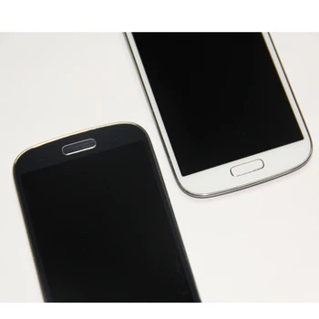 Juodas Samsung Galaxy S4 Mini i9195 i9190 9195 9190 LCD Ekranas Jutiklinis Ekranas skaitmeninis keitiklis+ Bezel Rėmas Visiškai Asamblėja