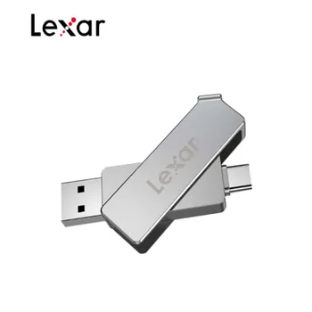 Lexar JumpDrive D30c Memory Stick 32GB 64GB 128GB USB 256 gb 3.1 130 MB/s C Tipo Dual Flash Drive Type A U Disko Telefonas/Kompiuteris