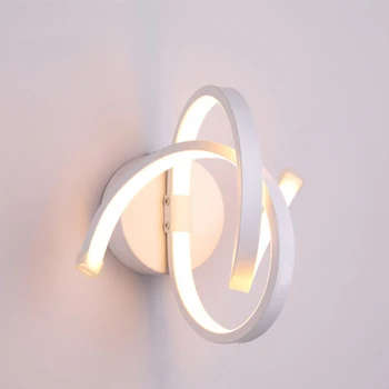 Menas, Lempos, Modernus Spiralinis LED Naktiniai Sienos Šviesos Praėjimo Kambarį Laiptai, Dekoratyviniai Patalpų Miegamojo Lovos Apdailos Apšvietimas