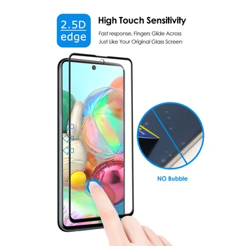 2Pack Full Screen Protector, Grūdintas Stiklas Samsung Galaxy A50 A51 Ekrano apsauga 9H-Ultra Clear Samsung Galaxy A71 Skydas