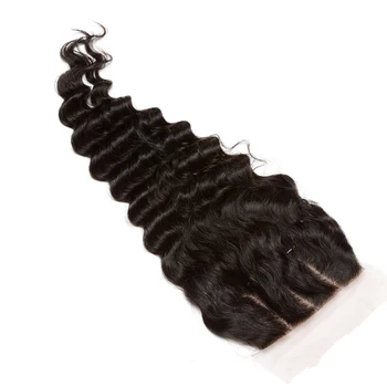 4x4 Giliai Banga Nėrinių Žmogaus Plaukų Uždarymo Prieš Nupeštos Brazilijos Šilko Bazės Nėrinių Uždarymo Raw pirmojo Spaudimo Plaukus Natūralių Plaukų Nemokamas Dalis CARA
