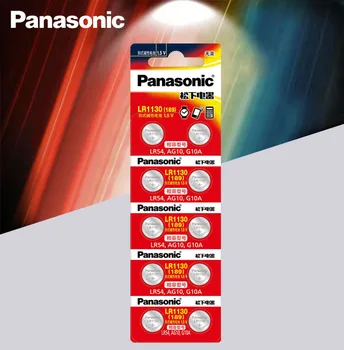 30pcs Panasonic, Baterija Ląstelių 1,5 V 10TN LR1130 Šarminis Mygtuką Baterijos 10TN 389 LR54 SR54 SR1130W 189 LR1130 Mygtuką Baterijos