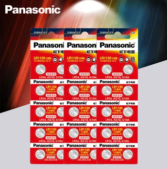 30pcs Panasonic, Baterija Ląstelių 1,5 V 10TN LR1130 Šarminis Mygtuką Baterijos 10TN 389 LR54 SR54 SR1130W 189 LR1130 Mygtuką Baterijos