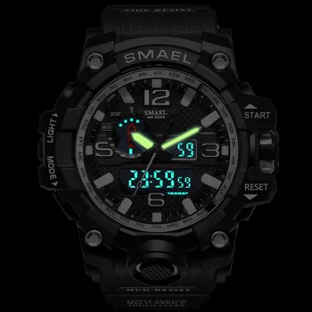 SMAEL Nauji laikrodžiai originali mada sporto multi-funkcija, elektroniniai laikrodžiai populiarus vyrų vandeniui relogio masculino vyriški žiūrėti