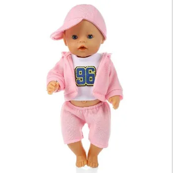 Sportas Nustatyti Lėlės drabužius+hat Dėvėti 43cm baby Doll, Vaikams geriausia Gimtadienio Dovana(tik parduoti drabužius)