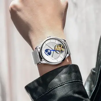 DOM Mechaniniai Laikrodžiai Verslo Vyrų Žiūrėti Vandeniui Laikrodis Mens Prekės Prabangos Laikrodis Relogio Masculino M-1260D-7M