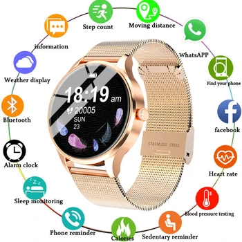 LIGE2020 Naujas Smart žiūrėti Ponios vyrų jutiklinių fitness tracker Kraujo spaudimą miego smart laikrodis ponios smartwatch už Xiaomi