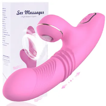 Produktų suaugusiems Stimuliatorius Teleskopinis Vibratoriai sekso žaislai, skirtas moters Klitorio Čiulpti Spenelį Masturbator žaislai suaugusiems