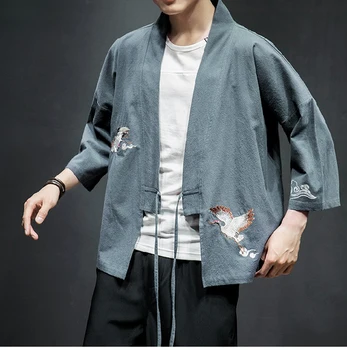 Haori Krano Siuvinėjimo 2020 Naujienos Japonų Stiliaus Azijos Drabužius, Senovinius Tradicinius Drabužius, Vyrams, Moterims, Plius Dydis Samurajus