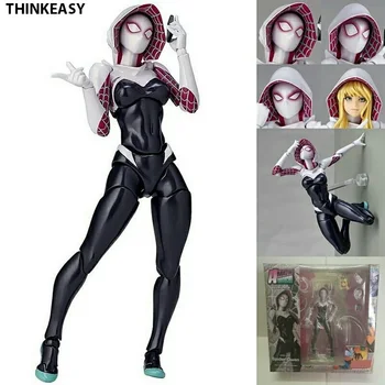 ThinkEasy Serijos Voras Gwen Stacy PVC Veiksmų Skaičius, Kolekcines, Modelis Žaislas 16cm Voras Mergina, Moteris