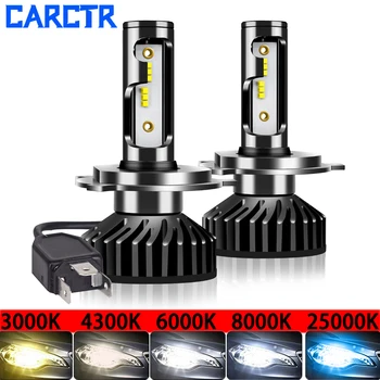 CARCTR Automobilių Žibintų H4 LED Lempos H7, H11 Lemputės H8, H9 4300K 3000K 6500K 8000K 25000K 9005 9006 30W LED Lemputės Auto Rūko žibintų 2VNT