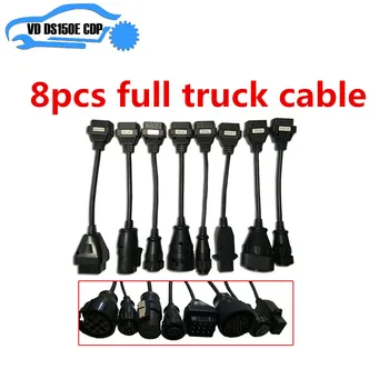8pcs pilnas komplektas sunkvežimių kabelis delphis obd adapterio laidai vd DS150E CDP pro plus naujas vci