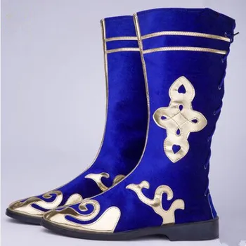 Kinijos senovės batai mongolų šokių batai pėstininkas su kardu cosplay batai nacionalinių drabužių priedai festivalis,, šokio, liaudies šokis
