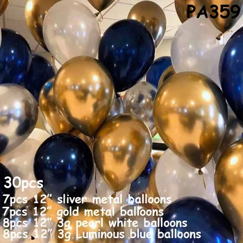 60pcs Rosegold Metalo Konfeti Balon Metallic Balon Sumaišyti Nuostabi Žvilgsnio vestuves princesė apdailos metallic balionai