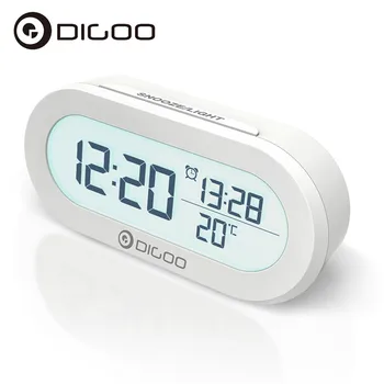 DIGOO DG-AN0471 Skaitmeninis Laikrodis-Žadintuvas Temperatūros Ekranas su Atidėjimo Funkciją Išjungti Darbalaukio Elektroninių Bcaklight Stalo Laikrodžiai