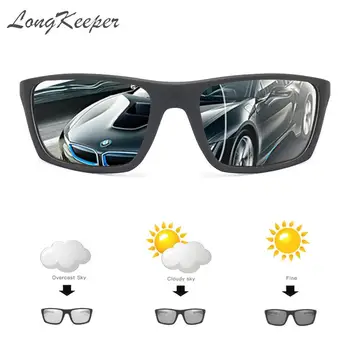 LongKeeper Photochromic Poliarizuoti Akiniai nuo saulės Vyrams, Moterims Spalva Saulės Akiniai Vairavimo Gafas de sol UV400