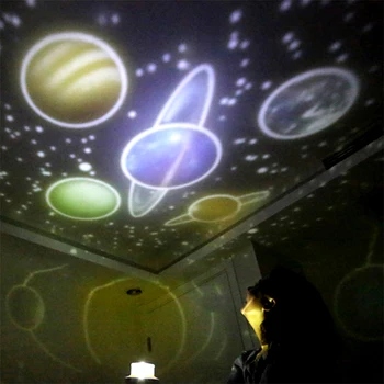 žvaigždėtas dangaus projektorius Planetos Magija Projektorius Žaislas Žemė Visatoje, LED Lempos, Spalvinga Pasukti Mirksi Žvaigždės Vaikai, Kūdikis, Kalėdų Dovana